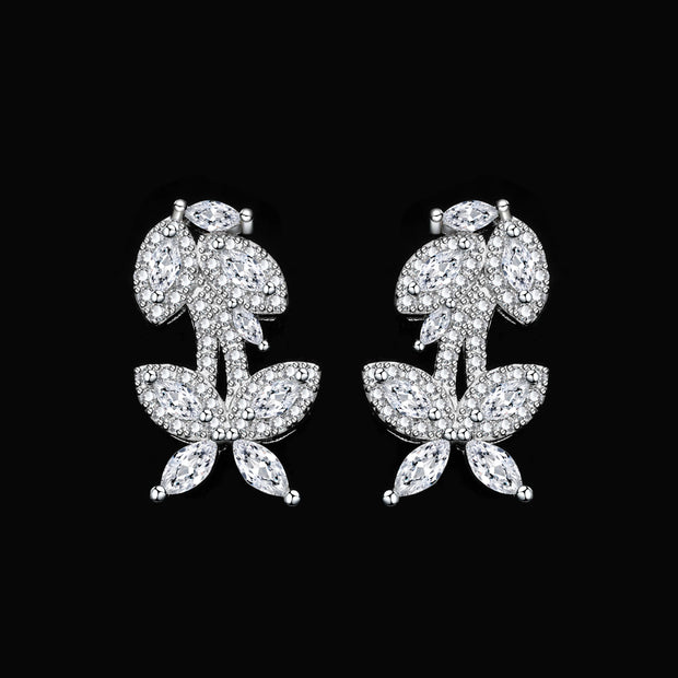 Luxury 4PCS Wedding Jewelry Set For Women Wedding Party Zirconia Dubai Bridal jewelry Set 2024