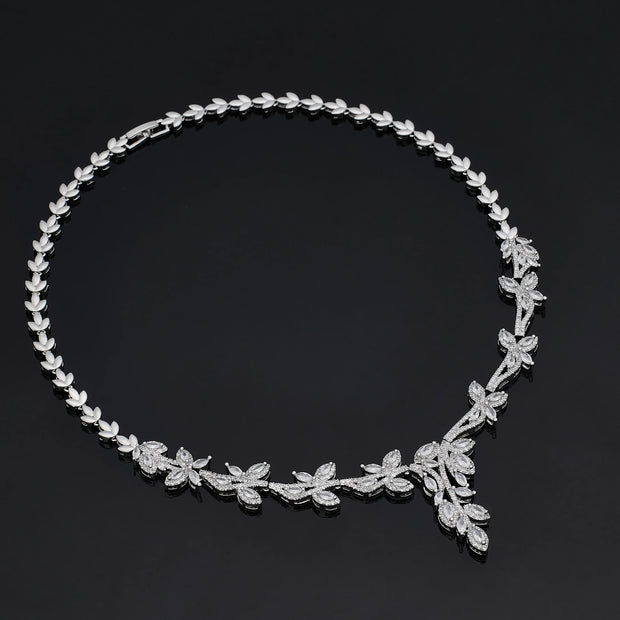 Luxury 4PCS Wedding Jewelry Set For Women Wedding Party Zirconia Dubai Bridal jewelry Set 2024