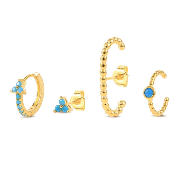 Multible Earring Jewelry Sets Earring for Women Fashion Casual Earrings Jewelry Circle Star Flower Geometry Piercing Earing
