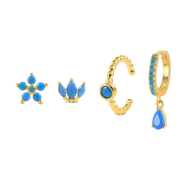 Multible Earring Jewelry Sets Earring for Women Fashion Casual Earrings Jewelry Circle Star Flower Geometry Piercing Earing