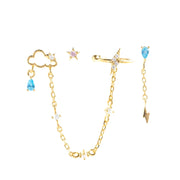 Multible Earring Jewelry Sets Earring for Women Fashion Casual Earrings Jewelry Circle Star Flower Geometry Piercing Earing