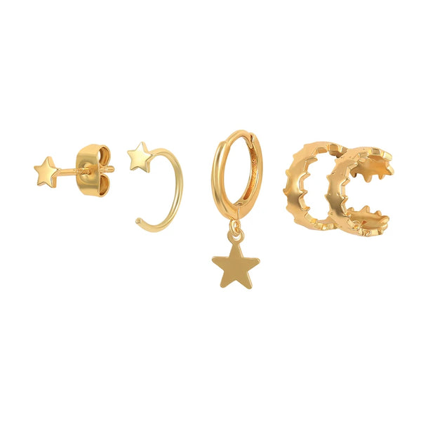 Multible Earring Jewelry Sets Earring for Women Fashion Casual Earrings Jewelry Circle Star Flower Geometry Piercing Earing
