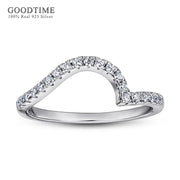 Ring Set For Women Lady Pure 100% 925 Sterling Silver Zircon Wedding  Engagement Twist Ring Jewelry Band For Party