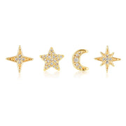 Multible Earring Jewelry Sets Earring for Women Fashion Casual Earrings Jewelry Circle Star Flower Geometry Piercing Earing