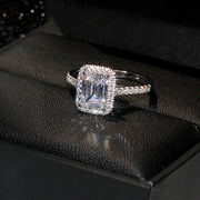 cut 2ct Lab Ring Bridal sets Real 925 sterling silverEngagement Wedding band Rings for Women Bridal Gem Jewelry