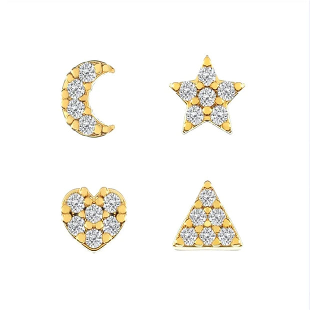 Multible Earring Jewelry Sets Earring for Women Fashion Casual Earrings Jewelry Circle Star Flower Geometry Piercing Earing