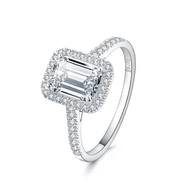 cut 2ct Lab Ring Bridal sets Real 925 sterling silverEngagement Wedding band Rings for Women Bridal Gem Jewelry