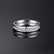 Jewelry Art  Solid 925 Sterling Silver Wedding Engagement Ring for Woman  CZ Simulated Diamond Band Ring Luxury Jewelry