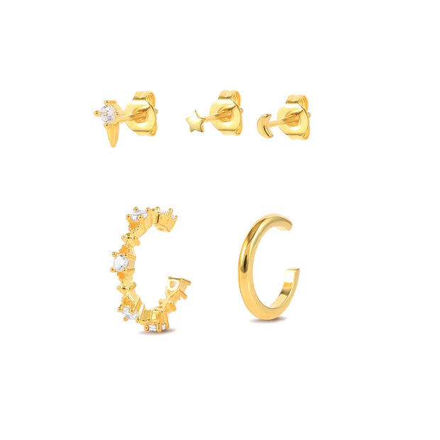 Multible Earring Jewelry Sets Earring for Women Fashion Casual Earrings Jewelry Circle Star Flower Geometry Piercing Earing