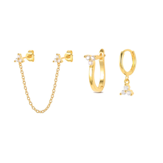 Multible Earring Jewelry Sets Earring for Women Fashion Casual Earrings Jewelry Circle Star Flower Geometry Piercing Earing