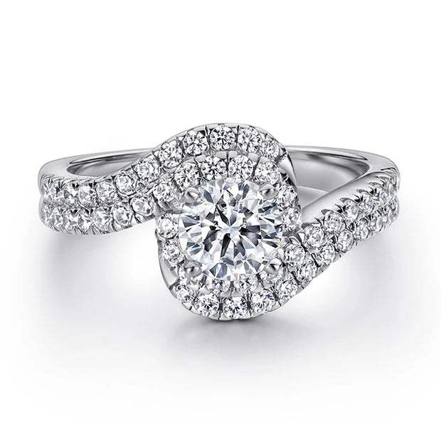 Ring Set For Women Lady Pure 100% 925 Sterling Silver Zircon Wedding  Engagement Twist Ring Jewelry Band For Party