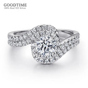 Ring Set For Women Lady Pure 100% 925 Sterling Silver Zircon Wedding  Engagement Twist Ring Jewelry Band For Party