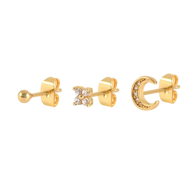 Multible Earring Jewelry Sets Earring for Women Fashion Casual Earrings Jewelry Circle Star Flower Geometry Piercing Earing