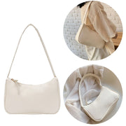 Retro Forearm Bag Women's Bow Handbag PU Leather Bag For Outdoor shopping