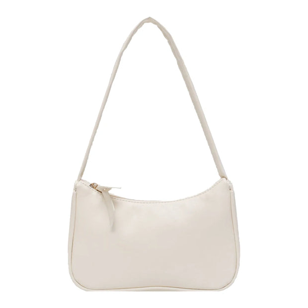 Retro Forearm Bag Women's Bow Handbag PU Leather Bag For Outdoor shopping
