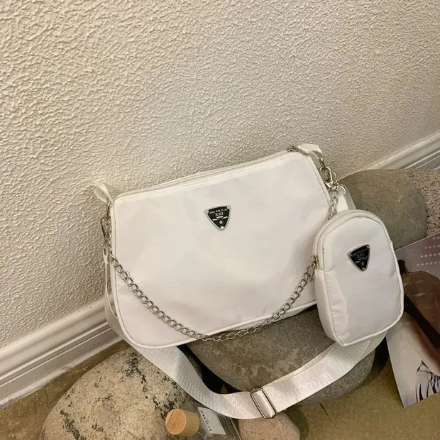 Nylon  Bag For Women Fashion Portable Casual Underarm Bag Students Cross Body Bag