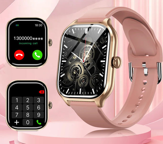 2025 New Smart Watch Bluetooth Call Message Reminder 24 Hour Health Monitoring Smart Watch Gift for Men and Women