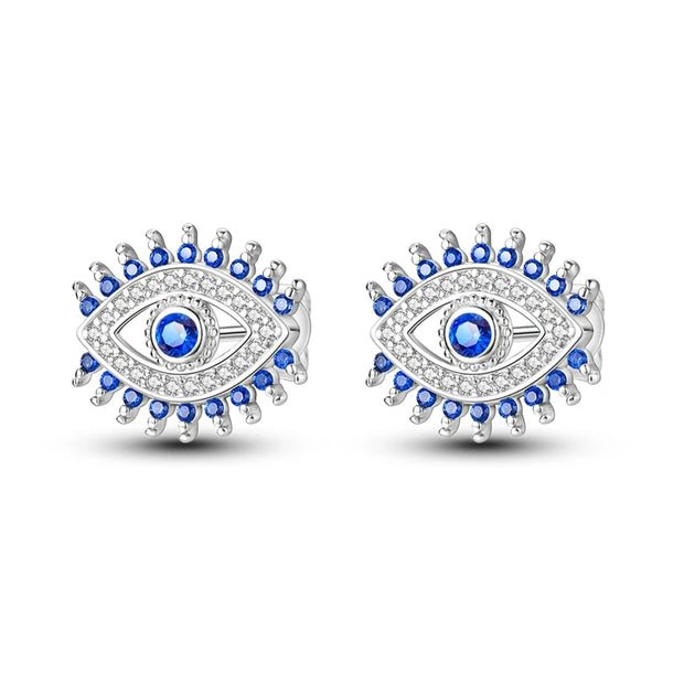 Geometry Hoop Earrings Original 925 Silver Star Moon Circle U-shape Earrings For Women Love Heart Fine Jewelry Wedding Gift