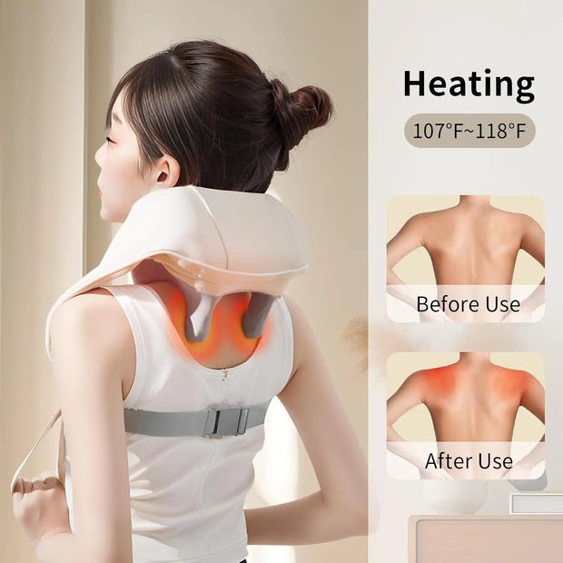 Brushless Massager Wireless Shoulder And Back Kneading Massage Shawl Neck masajeador