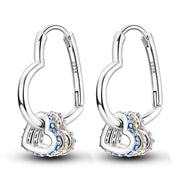 Geometry Hoop Earrings Original 925 Silver Star Moon Circle U-shape Earrings For Women Love Heart Fine Jewelry Wedding Gift