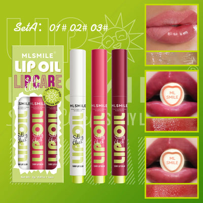 set Press Lipstick Solid Lip Gloss Long-lasting Easy Color Moisturizing Lip Gloss Pearl Mirror Lip Gloss