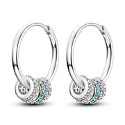 Geometry Hoop Earrings Original 925 Silver Star Moon Circle U-shape Earrings For Women Love Heart Fine Jewelry Wedding Gift