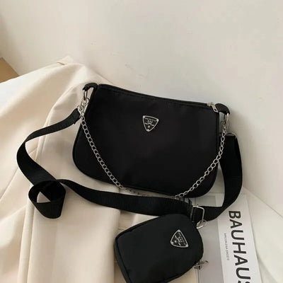 Nylon  Bag For Women Fashion Portable Casual Underarm Bag Students Cross Body Bag