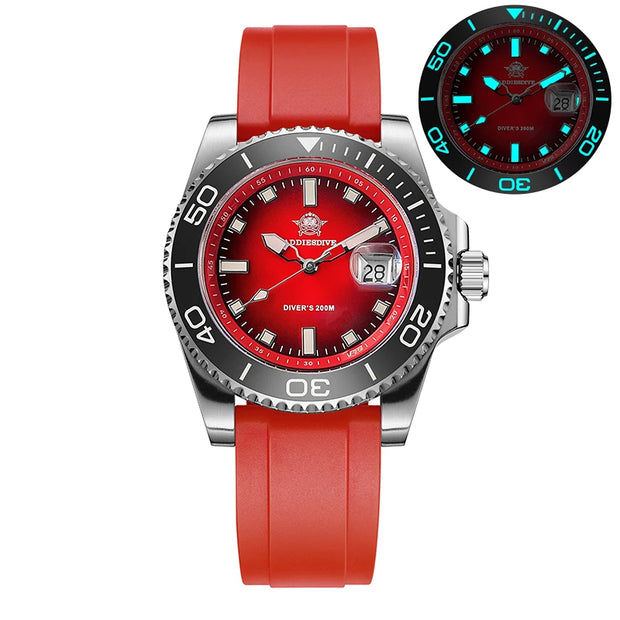 ADDIESDIVE 41mm Top Brand Sports Diver Watch Ceramic Bezel Colorful Dial  AD2089 Reloj Hombre 200m Waterproof NEW Quartz Watches