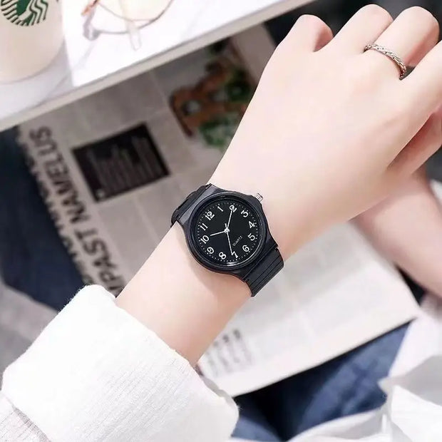 Watch Silicone Strap Simple Women Watch Student Ladies Quartz Wristwatch Waterproof Round Small Dial for Women