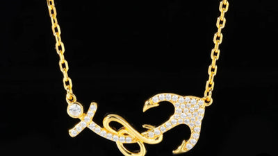 THUE High Quality Unisex 925 Silver Anchor Necklace For Men Women Hip Hop Jewelry Gifts