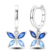 Geometry Hoop Earrings Original 925 Silver Star Moon Circle U-shape Earrings For Women Love Heart Fine Jewelry Wedding Gift