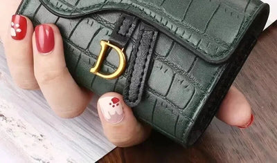 Women Luxury Card Holder Short Walet MiniPU Letter Wallet Multi Card Card Holder SmalMulti Functiona Clutch Bag
