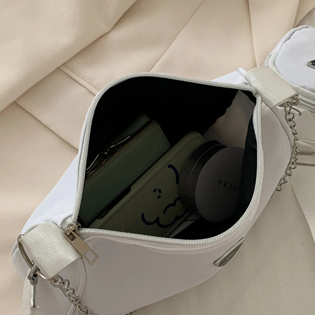 Nylon  Bag For Women Fashion Portable Casual Underarm Bag Students Cross Body Bag