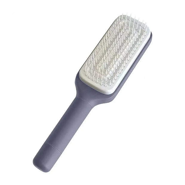 Comb Long Handle Anti-static Scalp Massage Hair Comb for Women Self Hair Brush with Retractable Comb Hairdressing Tool