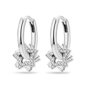 Geometry Hoop Earrings Original 925 Silver Star Moon Circle U-shape Earrings For Women Love Heart Fine Jewelry Wedding Gift