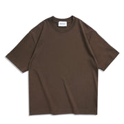 Oversized Summer T shirts for Women Men Brown Casual Female Korean Streetwear Tees Unisex Basic Solid Young Cool Tops