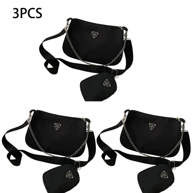 Nylon  Bag For Women Fashion Portable Casual Underarm Bag Students Cross Body Bag
