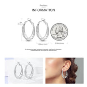 Geometry Hoop Earrings Original 925 Silver Star Moon Circle U-shape Earrings For Women Love Heart Fine Jewelry Wedding Gift