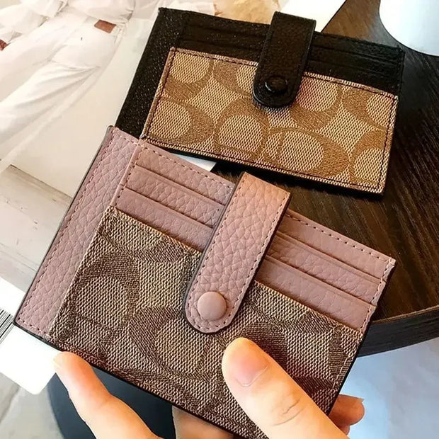 Women Short Small Wallets Fold Card Holder ID Bag Coin Purse Ladies Wallets Anti-degaussing driver's license card holder