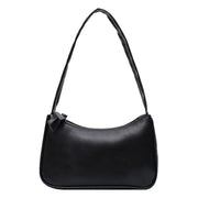 Retro Forearm Bag Women's Bow Handbag PU Leather Bag For Outdoor shopping