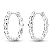 Geometry Hoop Earrings Original 925 Silver Star Moon Circle U-shape Earrings For Women Love Heart Fine Jewelry Wedding Gift