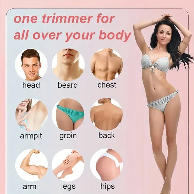 Women's razor, household full-body USB electric hair removal instrument, suitable for suitable for armpit, arm, bikini line, leg