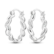 Geometry Hoop Earrings Original 925 Silver Star Moon Circle U-shape Earrings For Women Love Heart Fine Jewelry Wedding Gift