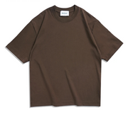Oversized Summer T shirts for Women Men Brown Casual Female Korean Streetwear Tees Unisex Basic Solid Young Cool Tops