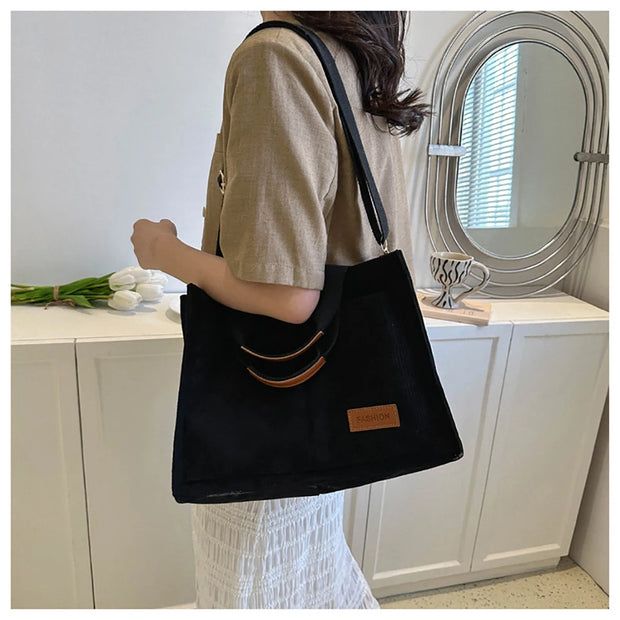handbag, large capacity new fashionable canvas shoulder bag, crossbody bag,  bag  zwq