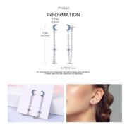 Geometry Hoop Earrings Original 925 Silver Star Moon Circle U-shape Earrings For Women Love Heart Fine Jewelry Wedding Gift