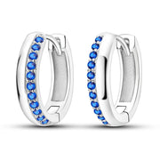 Geometry Hoop Earrings Original 925 Silver Star Moon Circle U-shape Earrings For Women Love Heart Fine Jewelry Wedding Gift