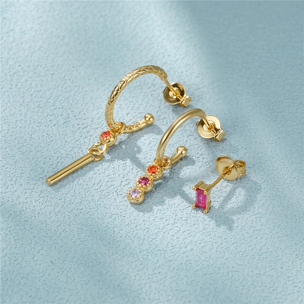 Multible Earring Jewelry Sets Earring for Women Fashion Casual Earrings Jewelry Circle Star Flower Geometry Piercing Earing