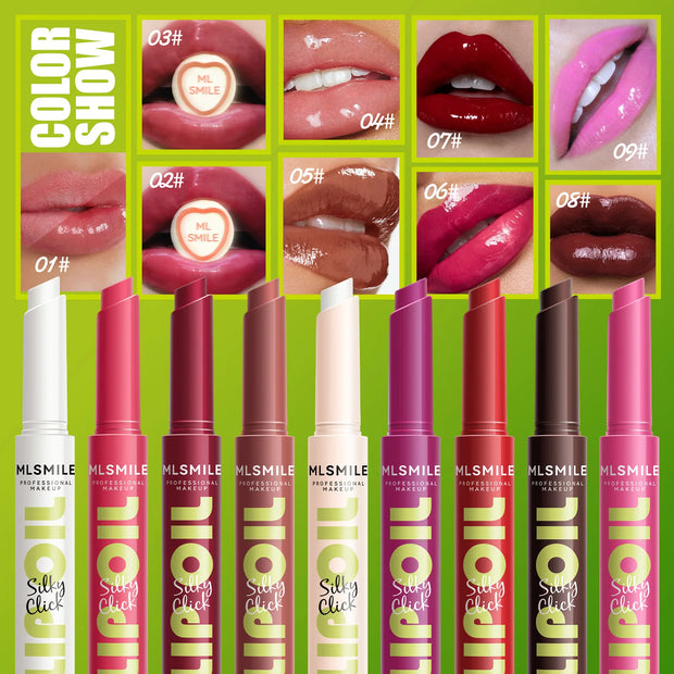 set Press Lipstick Solid Lip Gloss Long-lasting Easy Color Moisturizing Lip Gloss Pearl Mirror Lip Gloss