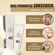 Rice Sunscreen Cream Spf 50+ UV Isolation Lasting Moisturizing Waterproof Sweatproof Oil Control Refreshing Sun Block Cream